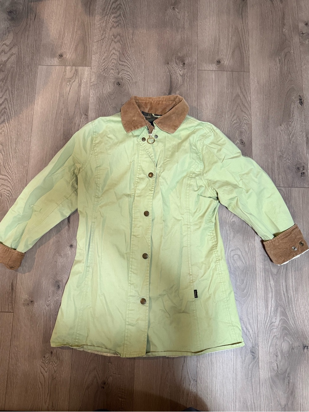 Barbour Newmarket Travel Jacket Women’s Size 10 Light Green Lightweight